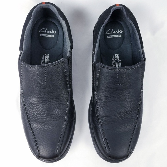 Clarks Mens Black Shoes Loafers 11 M Slip On - Picture 3 of 8